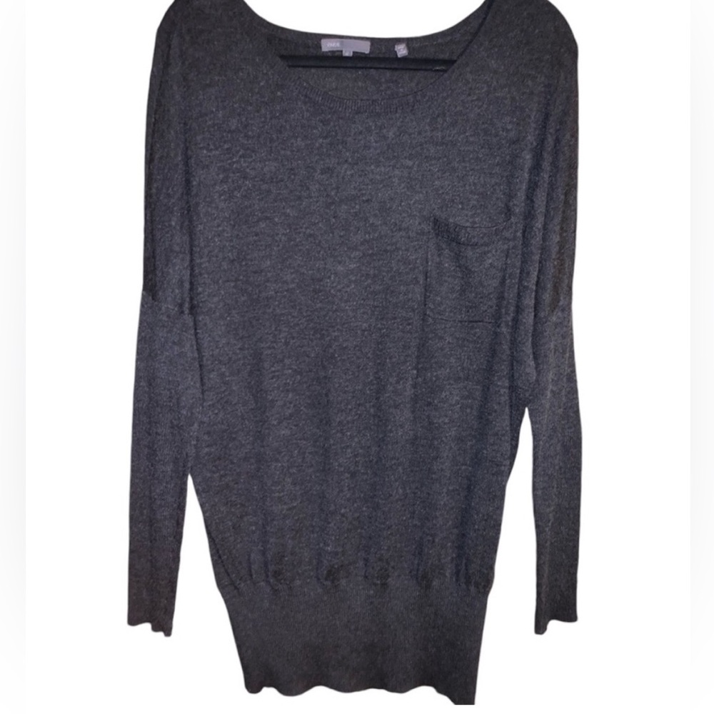 Vince Silk and Cashmere Oversized Lightweight Sweater- Sz Medium in Charcoal